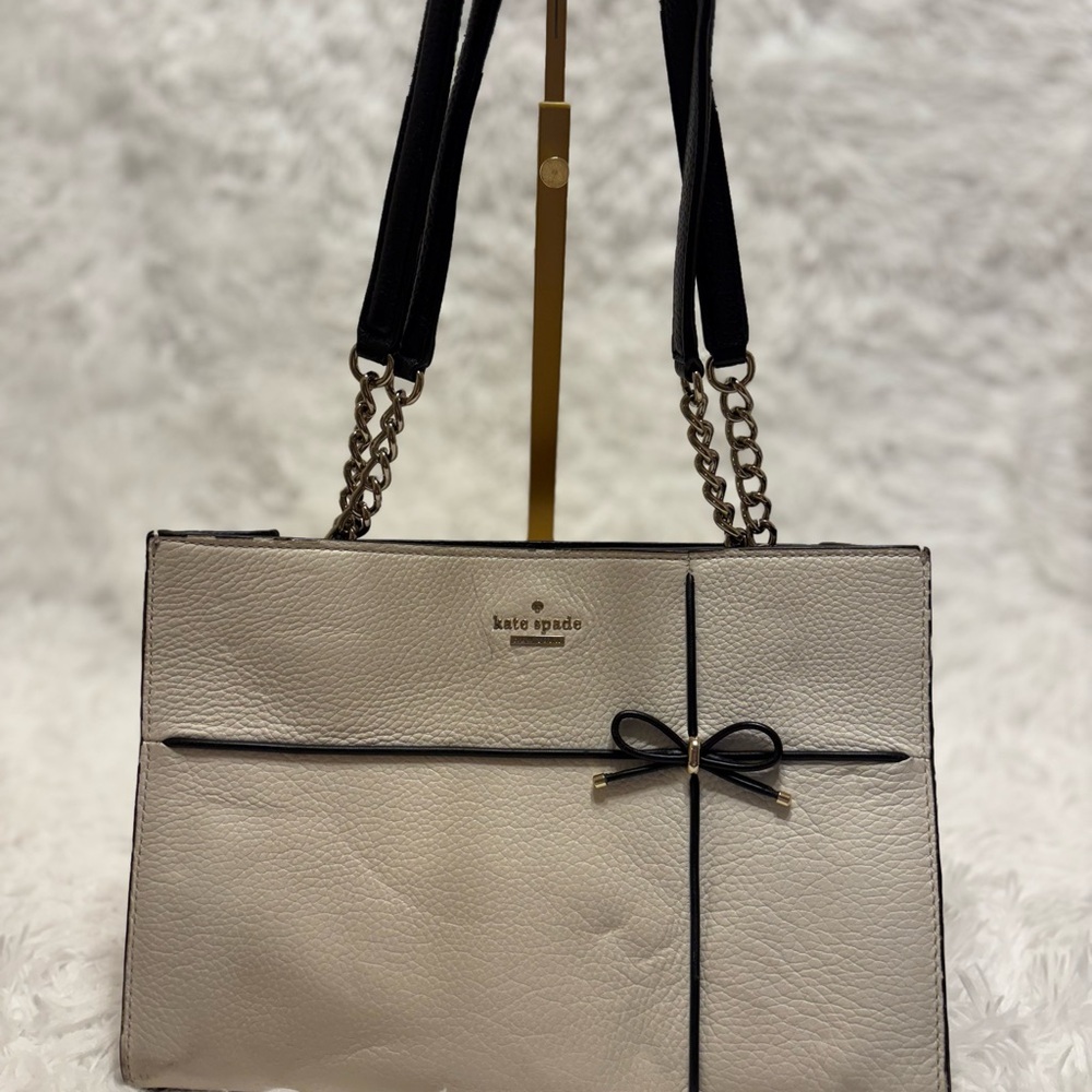 Kate Spade Black and Cream Shoulder Bag